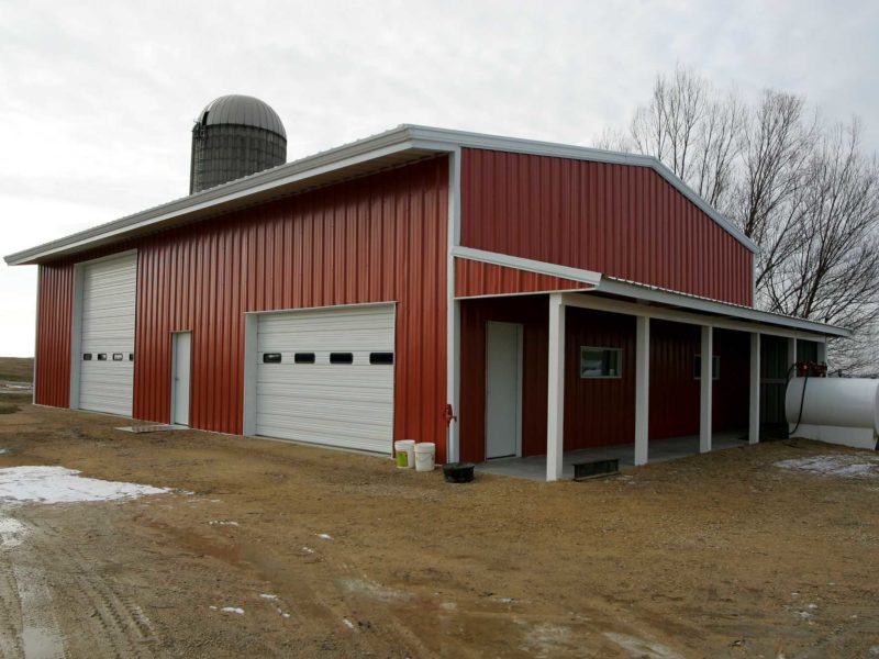 Red Prefabricated Barn | Allied Steel Buildings