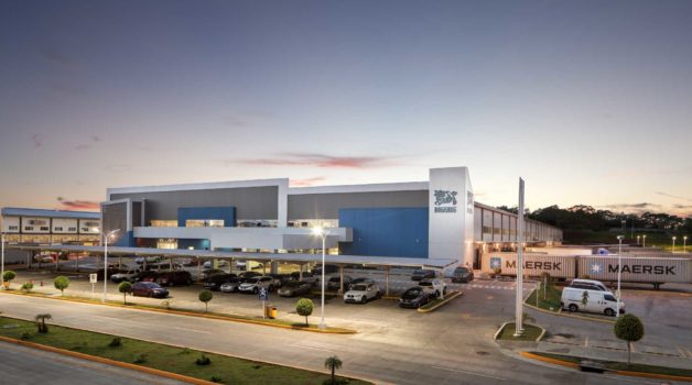 247x640 prefab commercial steel building distribution center, nestle, parque sur, panama