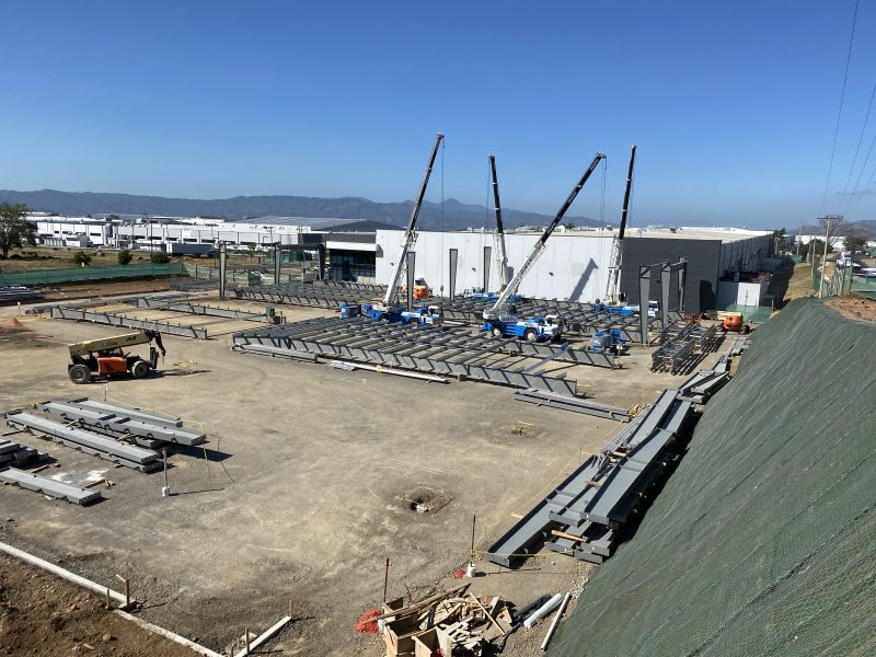 On the jobsite of an industrial park construction located in Coyol de Alajuela, Costa Rica