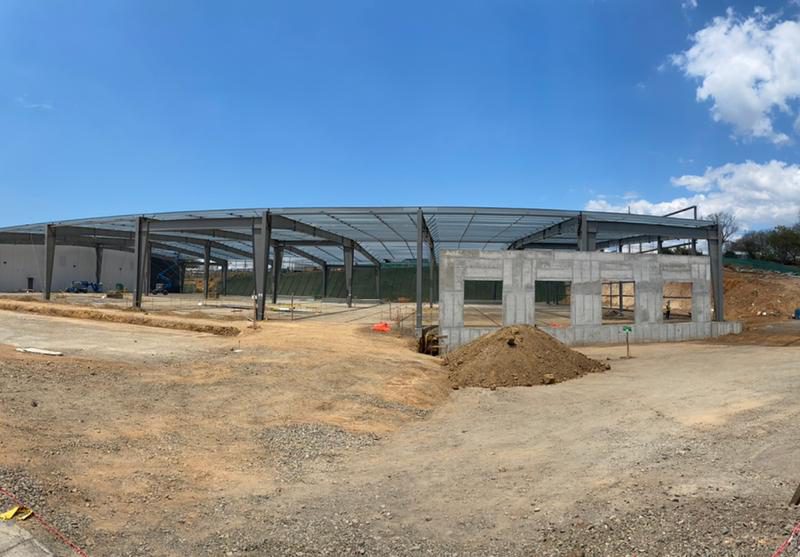 184′ x 255‘ x 22‘ prefabricated metal building kit for an industrial park located in Coyol de Alajuela, Costa Rica