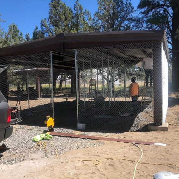 Steel Building Canopy, Animal Enclosure