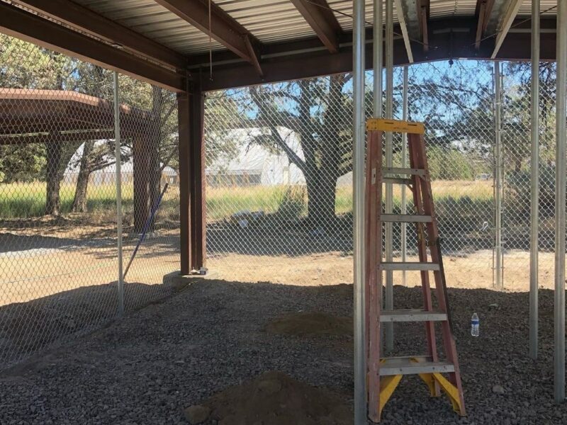 Steel Building Canopy, Animal Enclosure